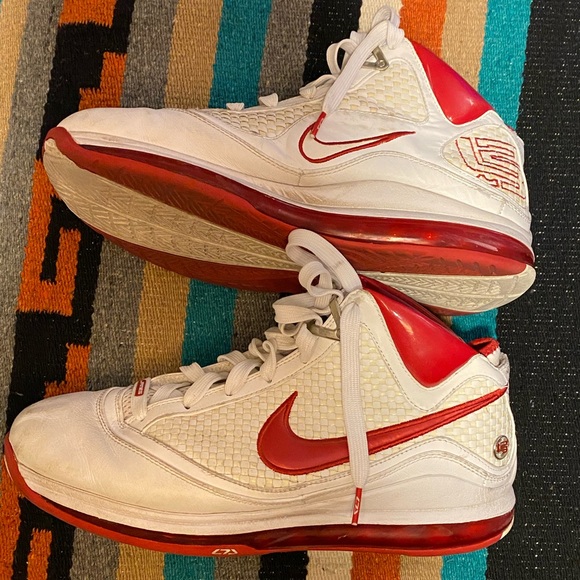 Nike Other - Nike Air Max LeBron VII NFW Size 11 White Varsity Red 7 Original
